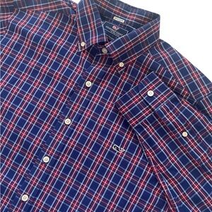 Vineyard Vines Men's Slim Fit Tucker Classic Plaid Button-Down Shirt.